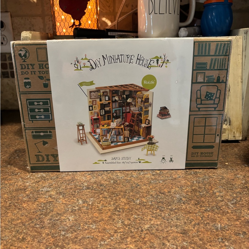 DIY Miniature House Kit - Sam’s Study